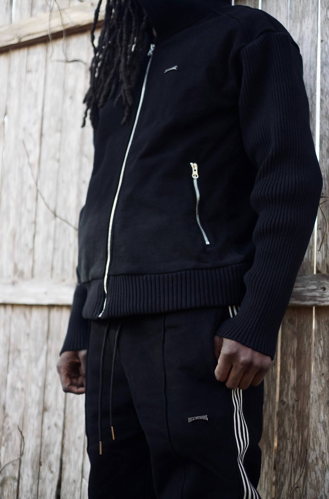 LUXE RIBKNIT LOUNGE SET (NOIR)